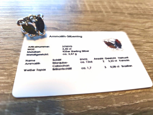 Juwelo ammolith ring 925 - ring,