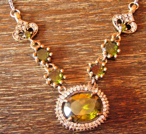 Lemontopas peridot collier - peridot, 925